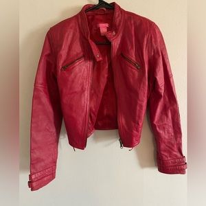 Thalia Sodi Vintage red leather jacket
